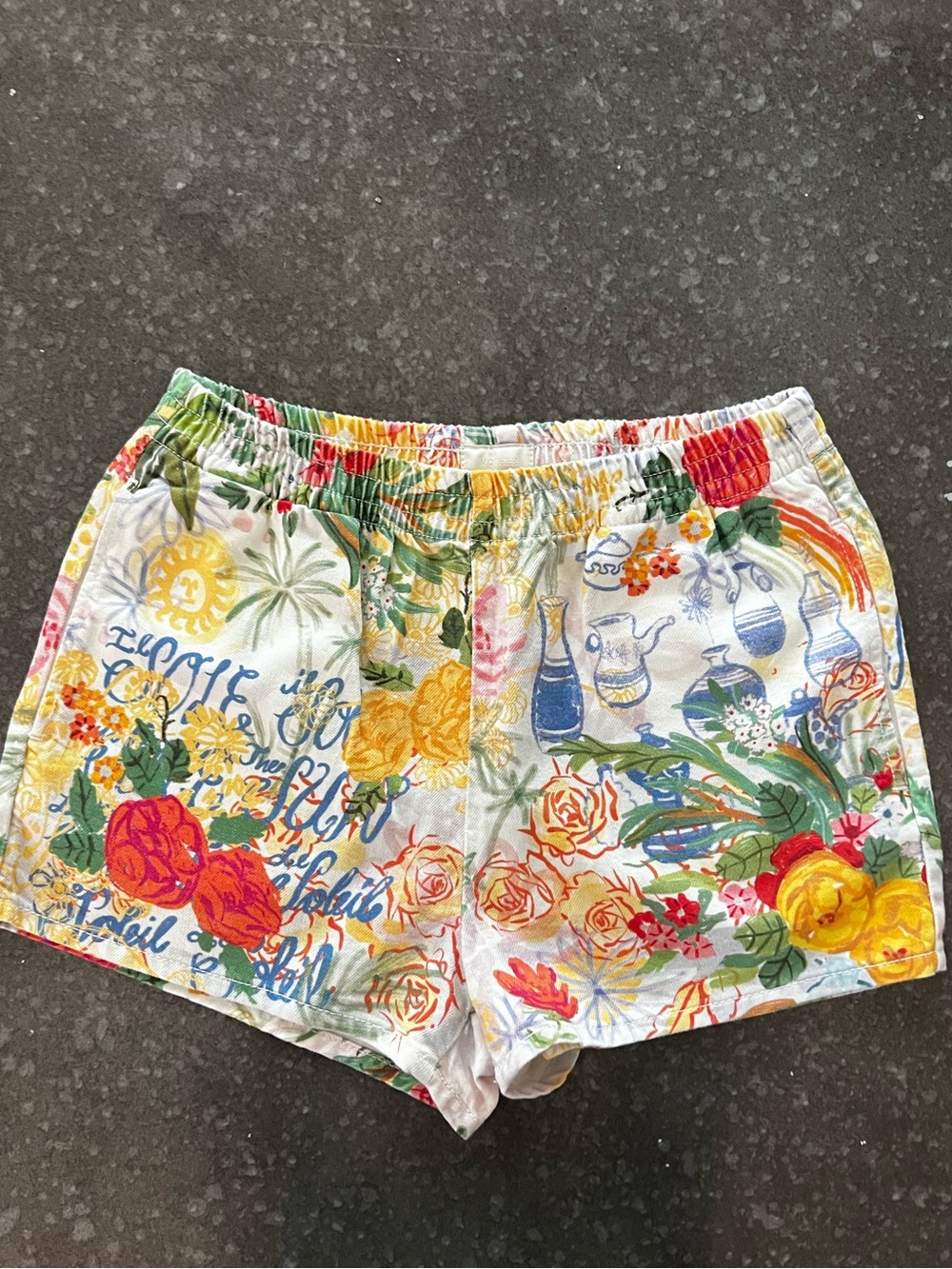 MOTHER Floral Multicolor Women’s Elastic Waist Shorts